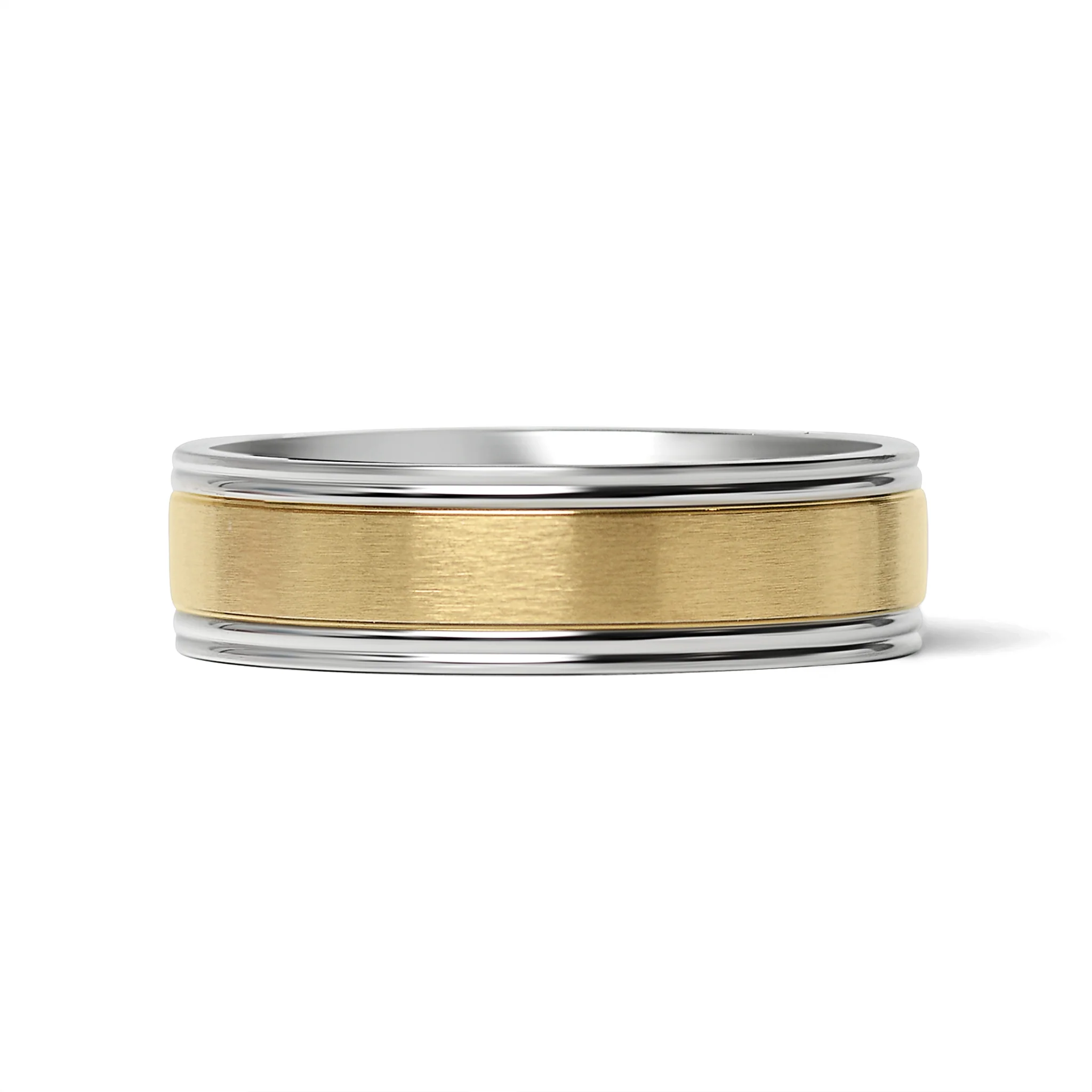 18K Gold PVD Center Stainless Steel Ring / CFR7027 - Image 7