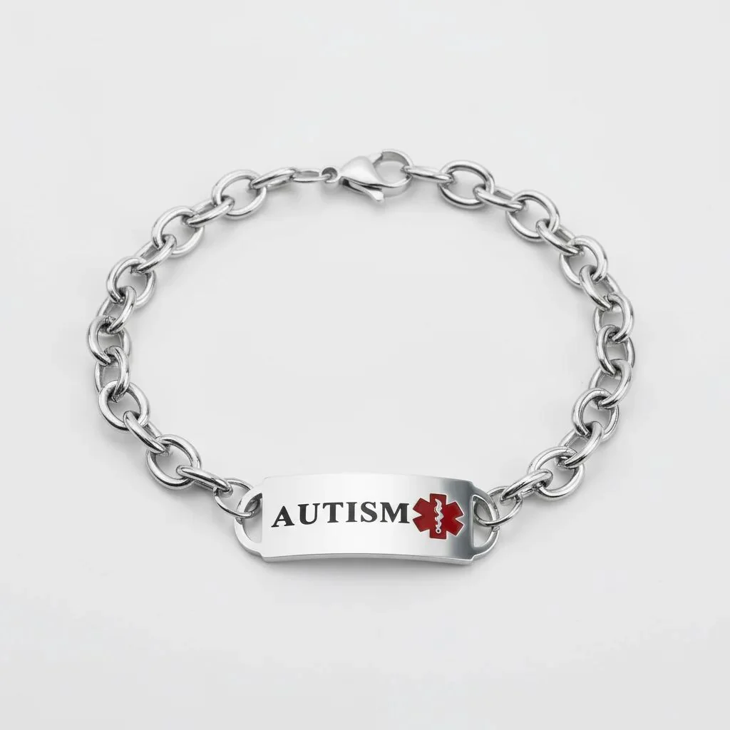 Stainless Steel Medical Bracelets / BRJ9039 - Image 8