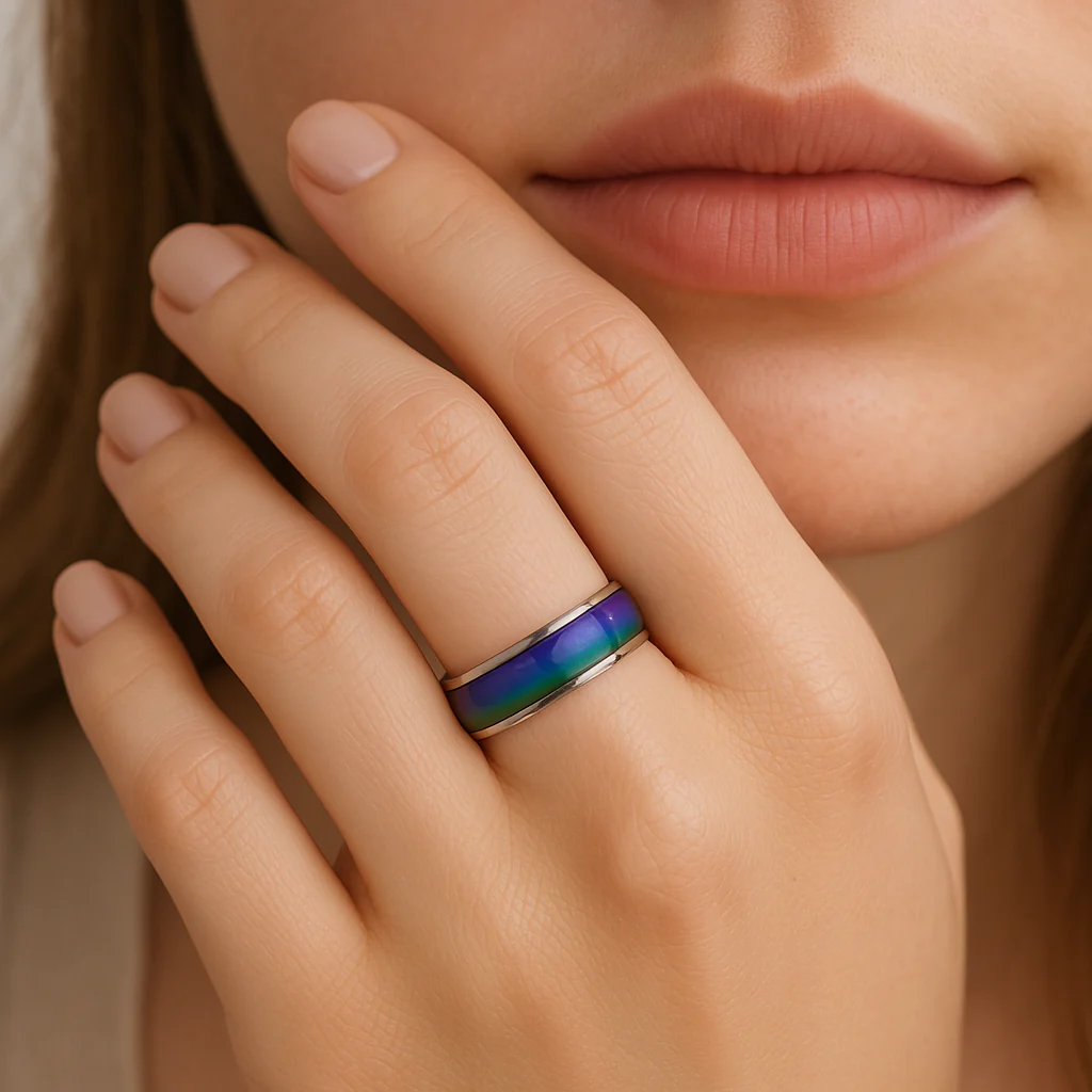 Stainless Steel Band Mood Ring / CFR7040 - Image 4