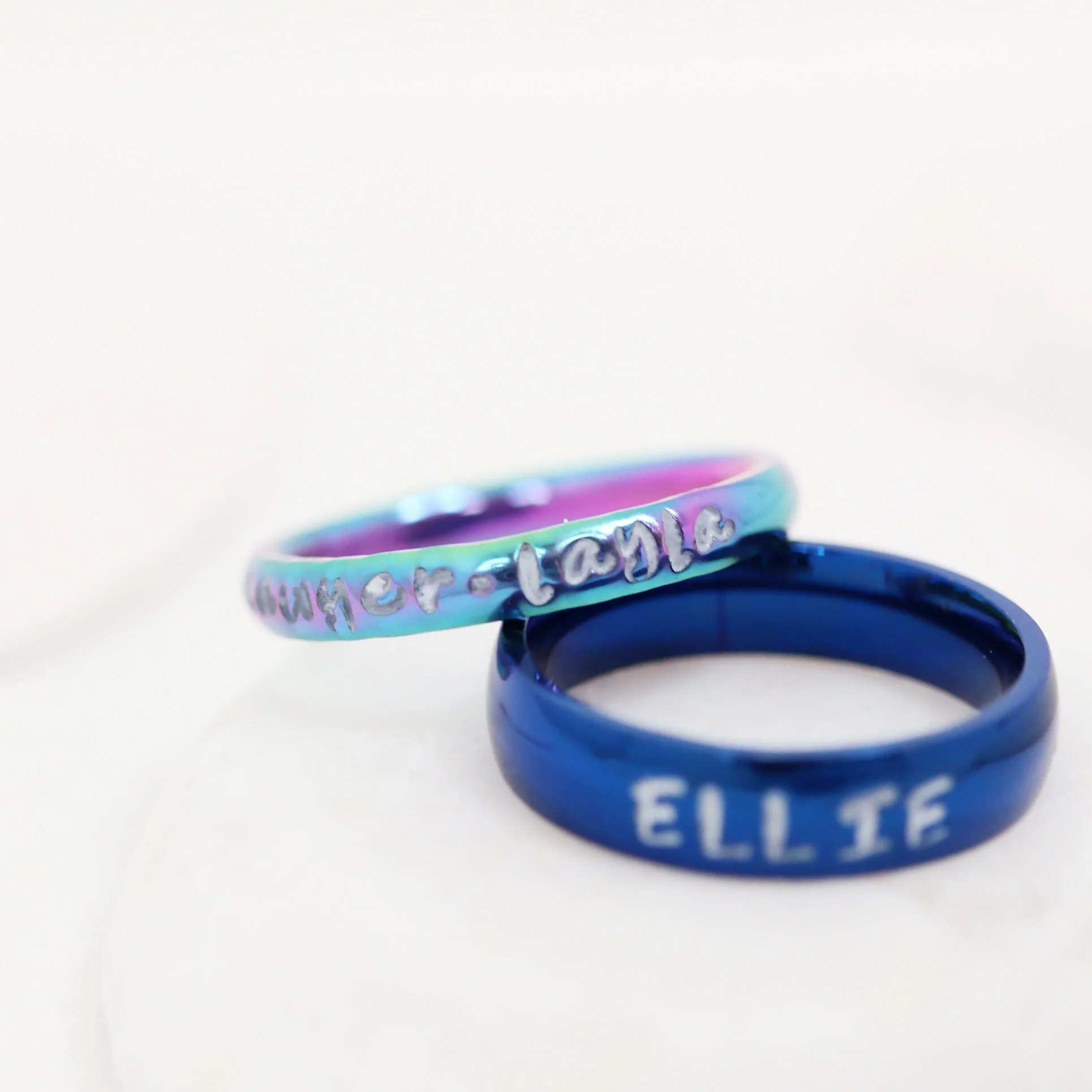 Rainbow Stainless Steel Blank Ring / CFR7012 - Image 5