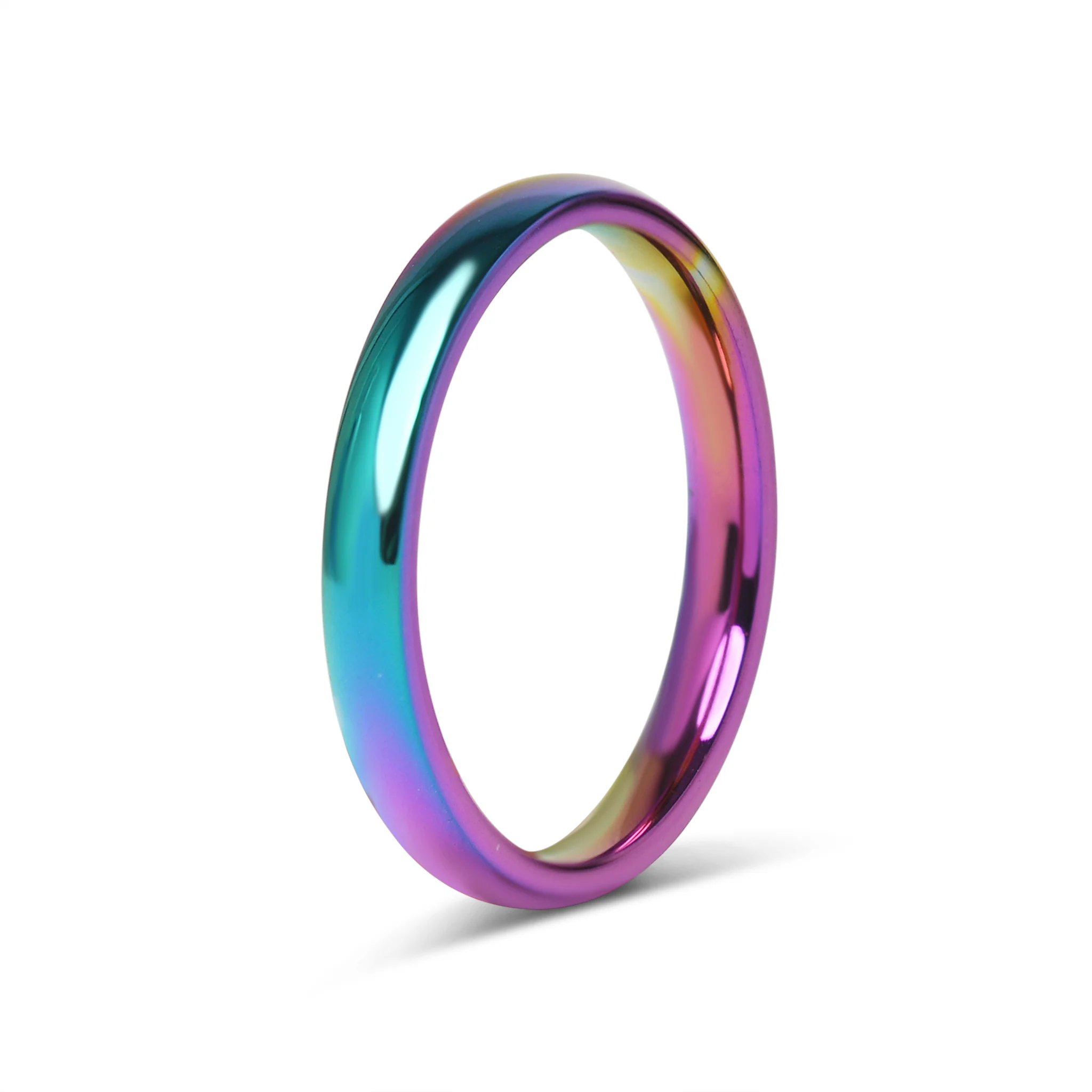 Rainbow Stainless Steel Blank Ring / CFR7012 - Image 6