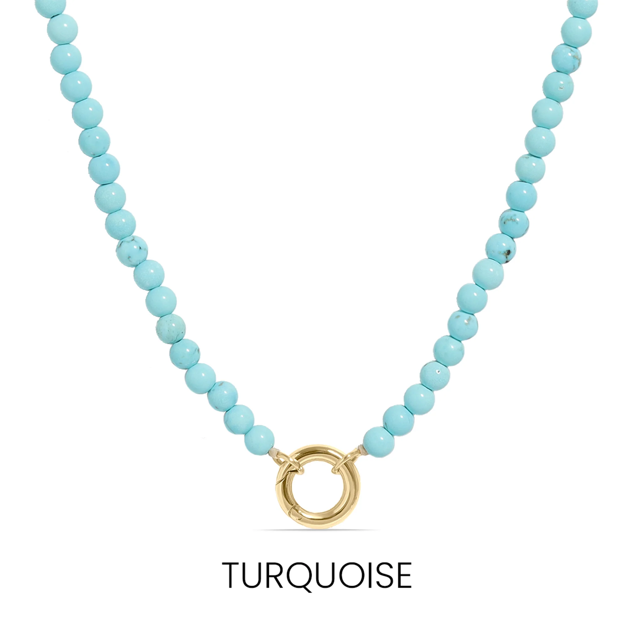 Semi Precious Natural Stone Charm Keeper Necklace / SBB0305 - Image 7