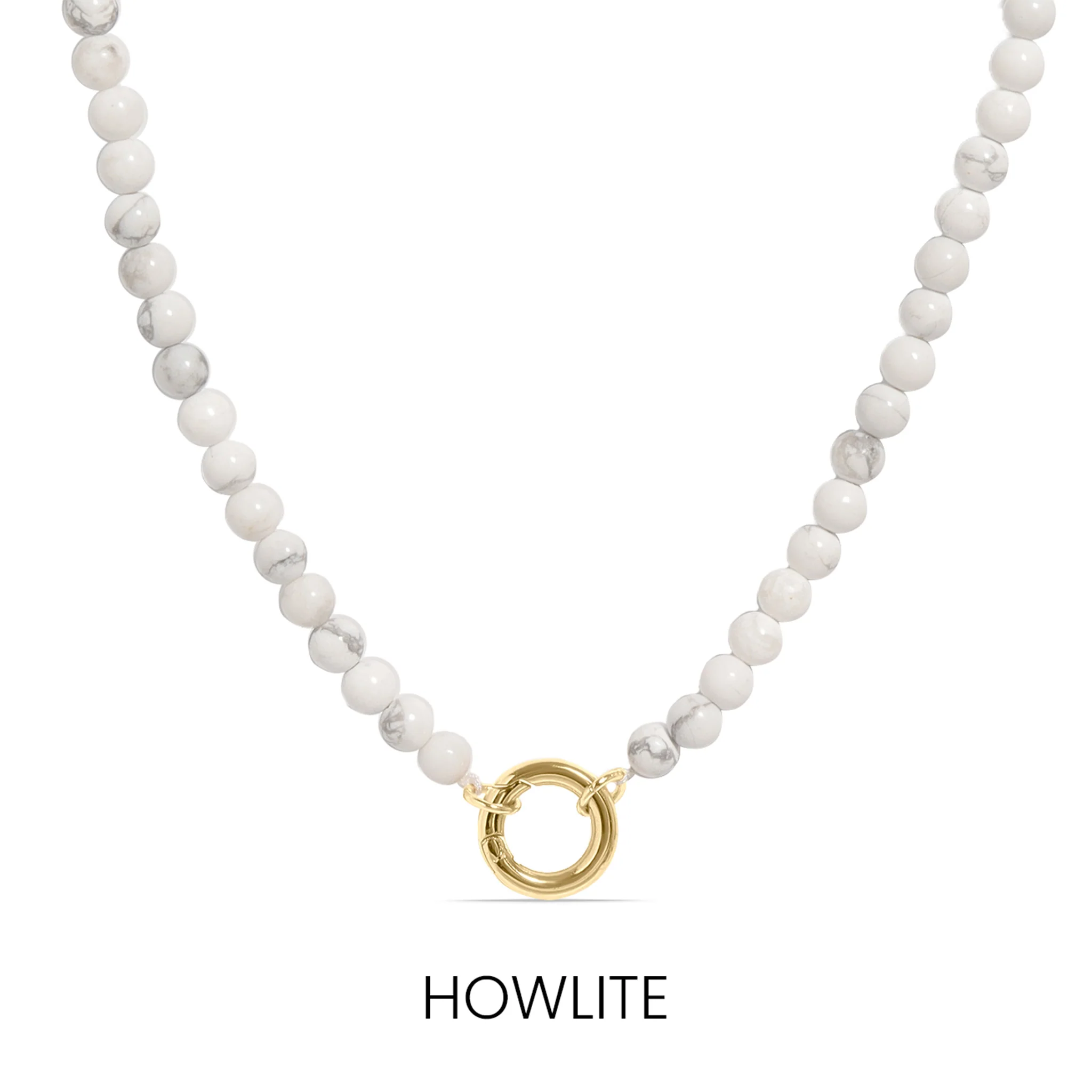 Semi Precious Natural Stone Charm Keeper Necklace / SBB0305 - Image 8