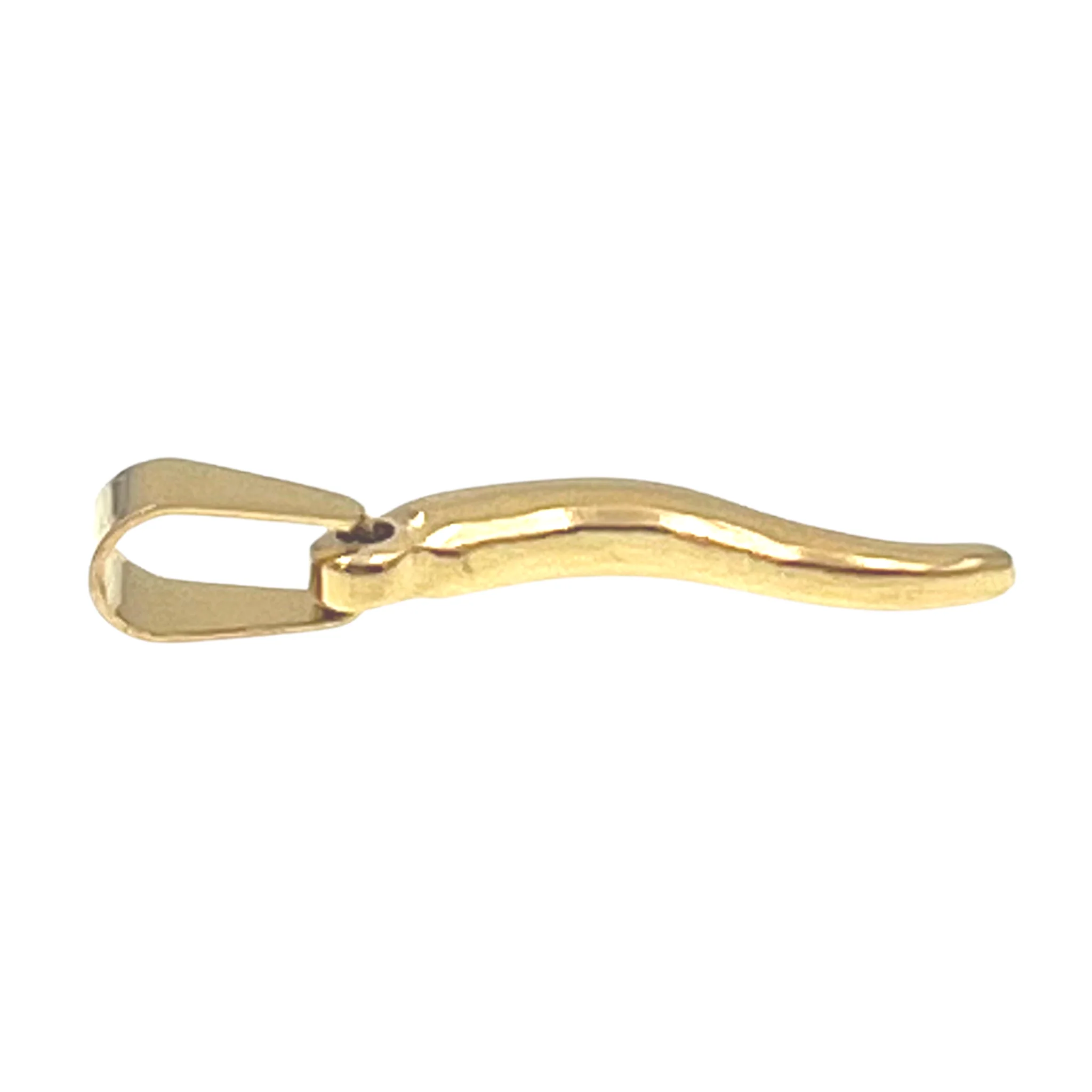 Small Italian Horn "Cornicello" Stainless Steel Pendant / PDJ5002 - Image 5