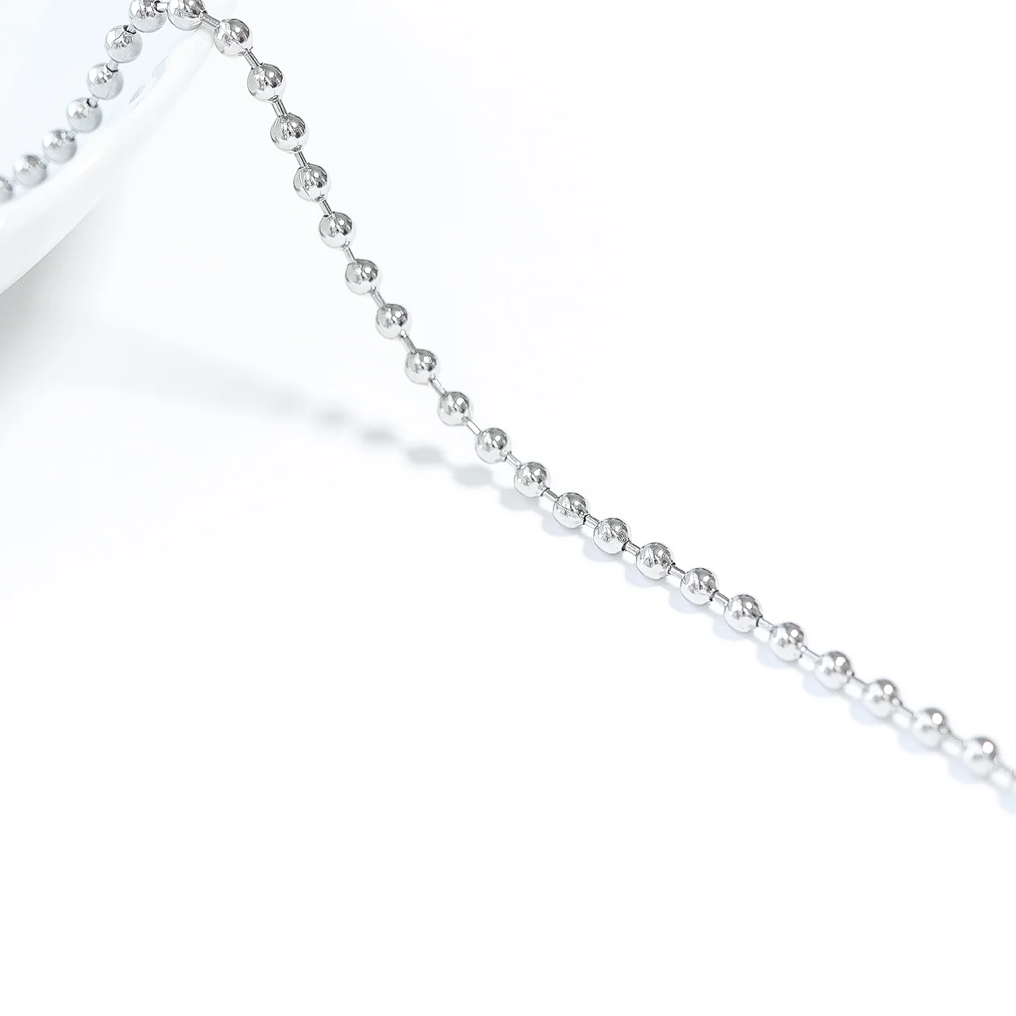Stainless Steel Ball Bead Chain Necklace / CHJ4070 - Image 5
