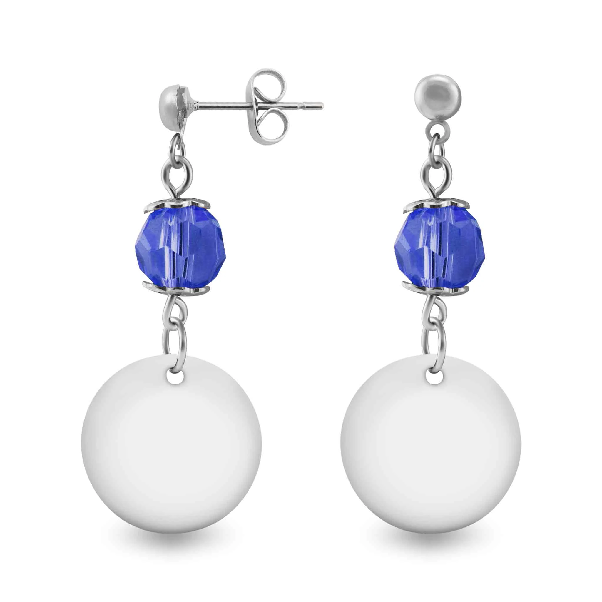Stainless Steel Birthstone Earrings / SBB0062 - Image 3