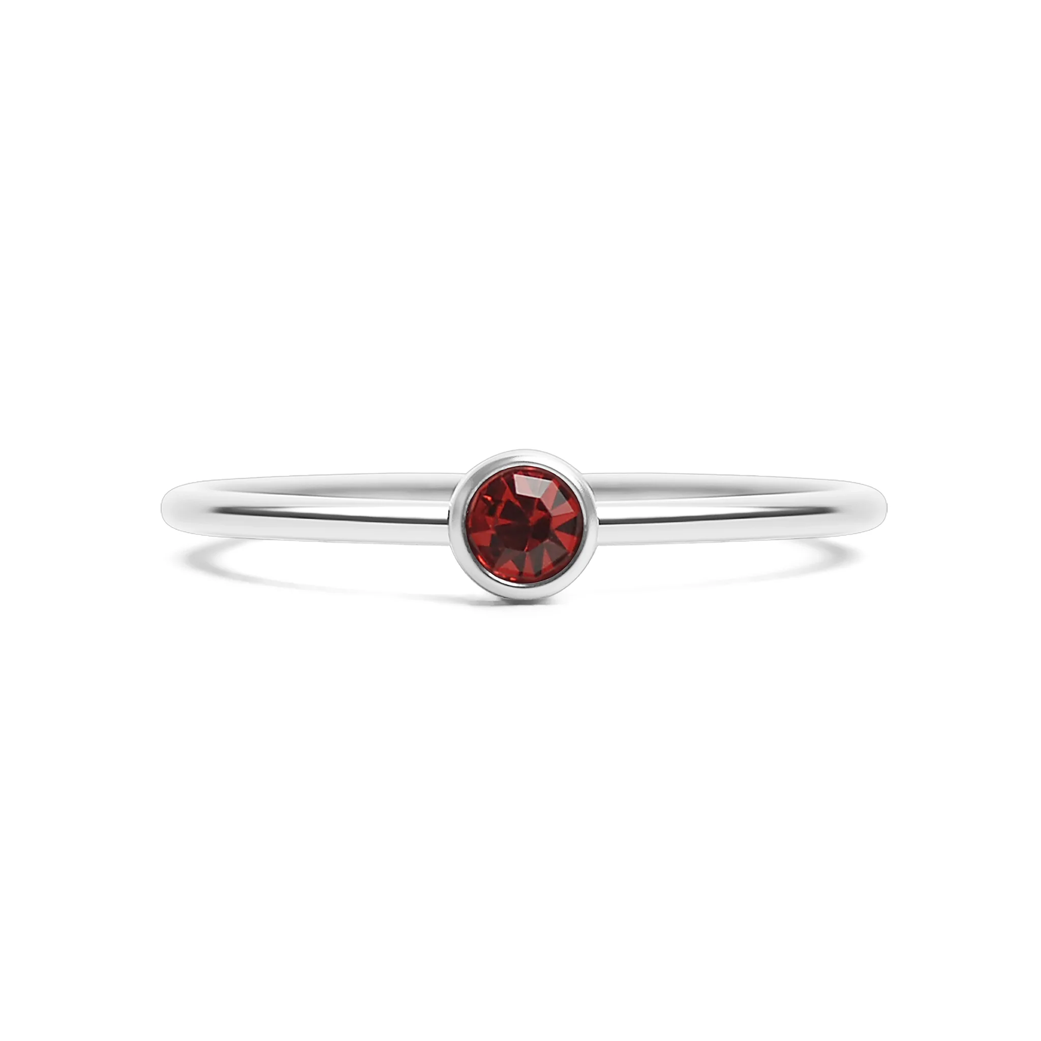 Stainless Steel Birthstone Stacking Ring / ZRJ1000 - Image 11