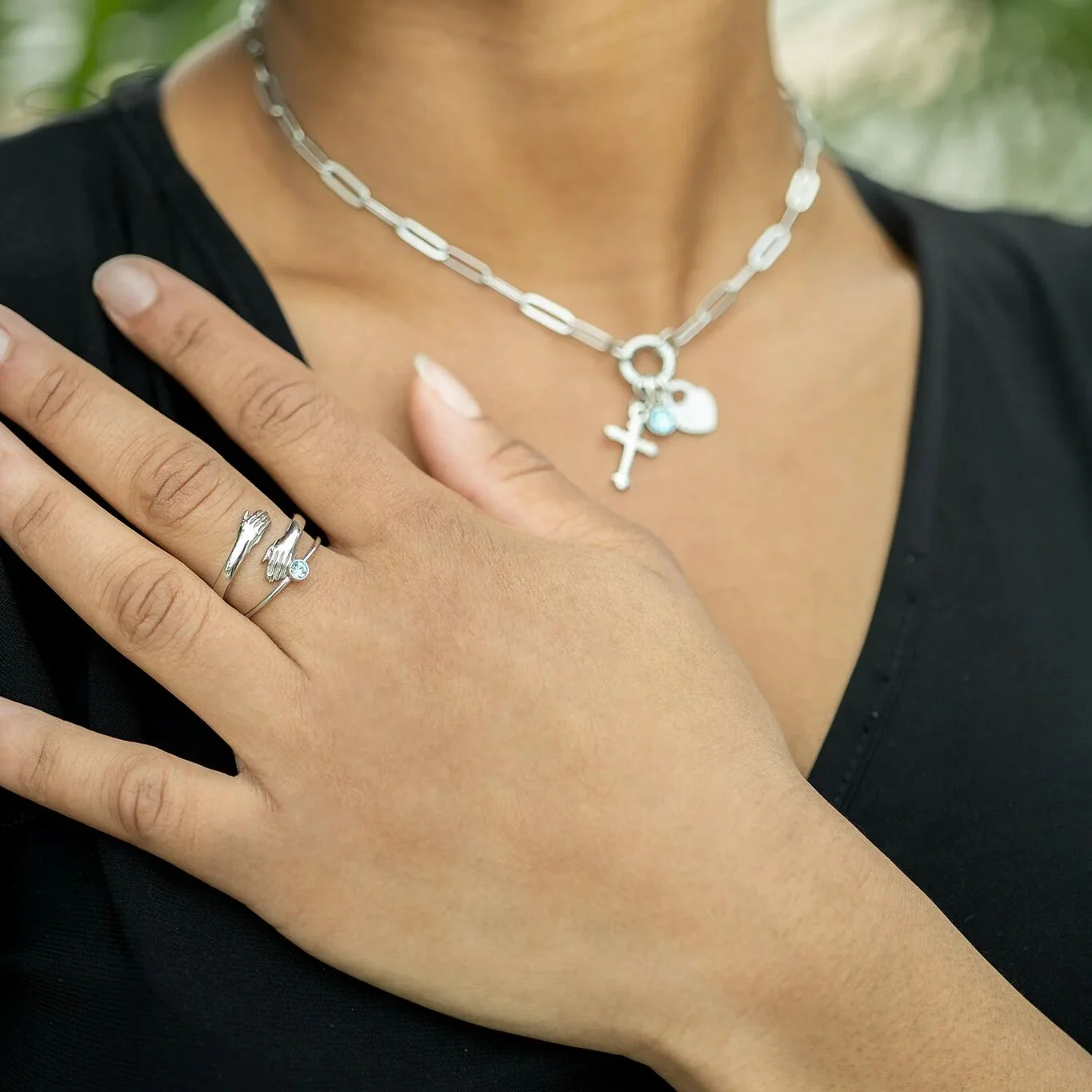 Stainless Steel Birthstone Stacking Ring / ZRJ1000 - Image 6