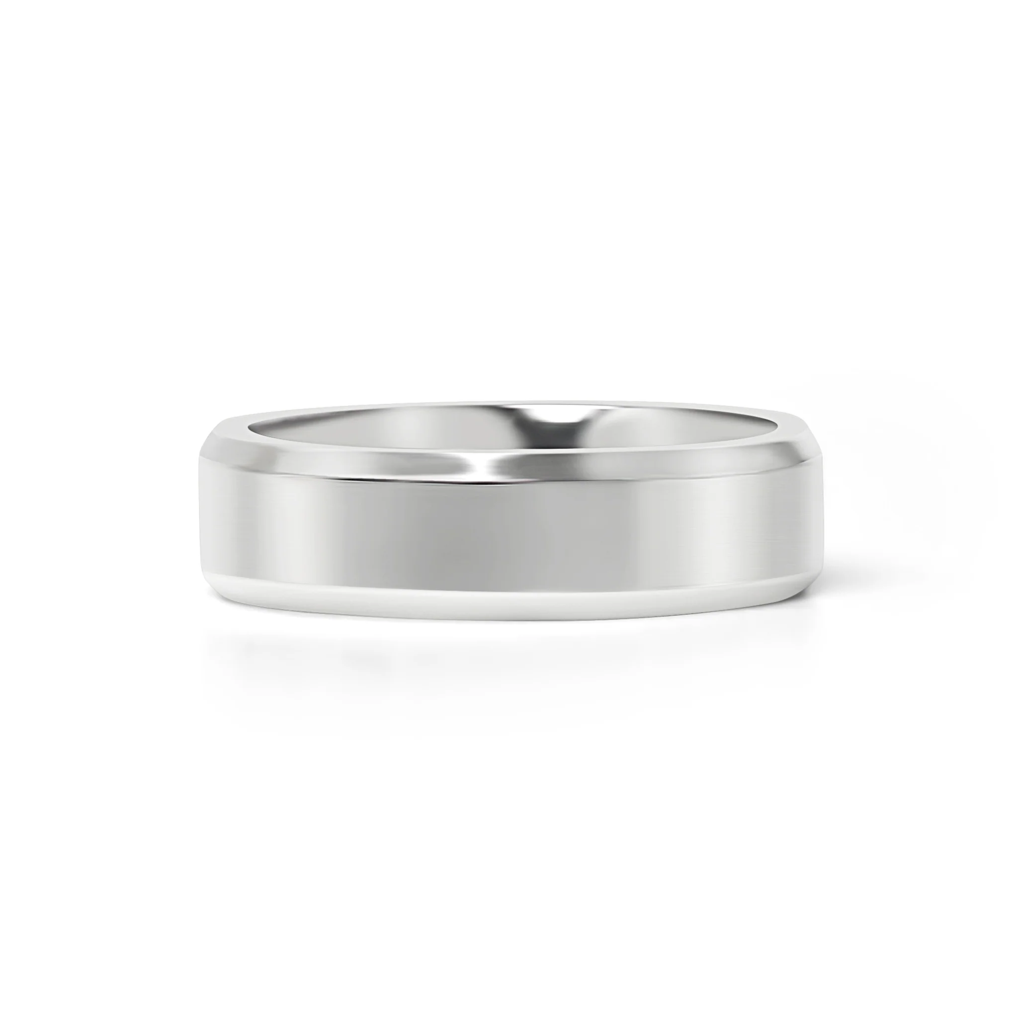 Stainless Steel Polished Beveled Edge Blank Ring / CFR9004 - Image 10