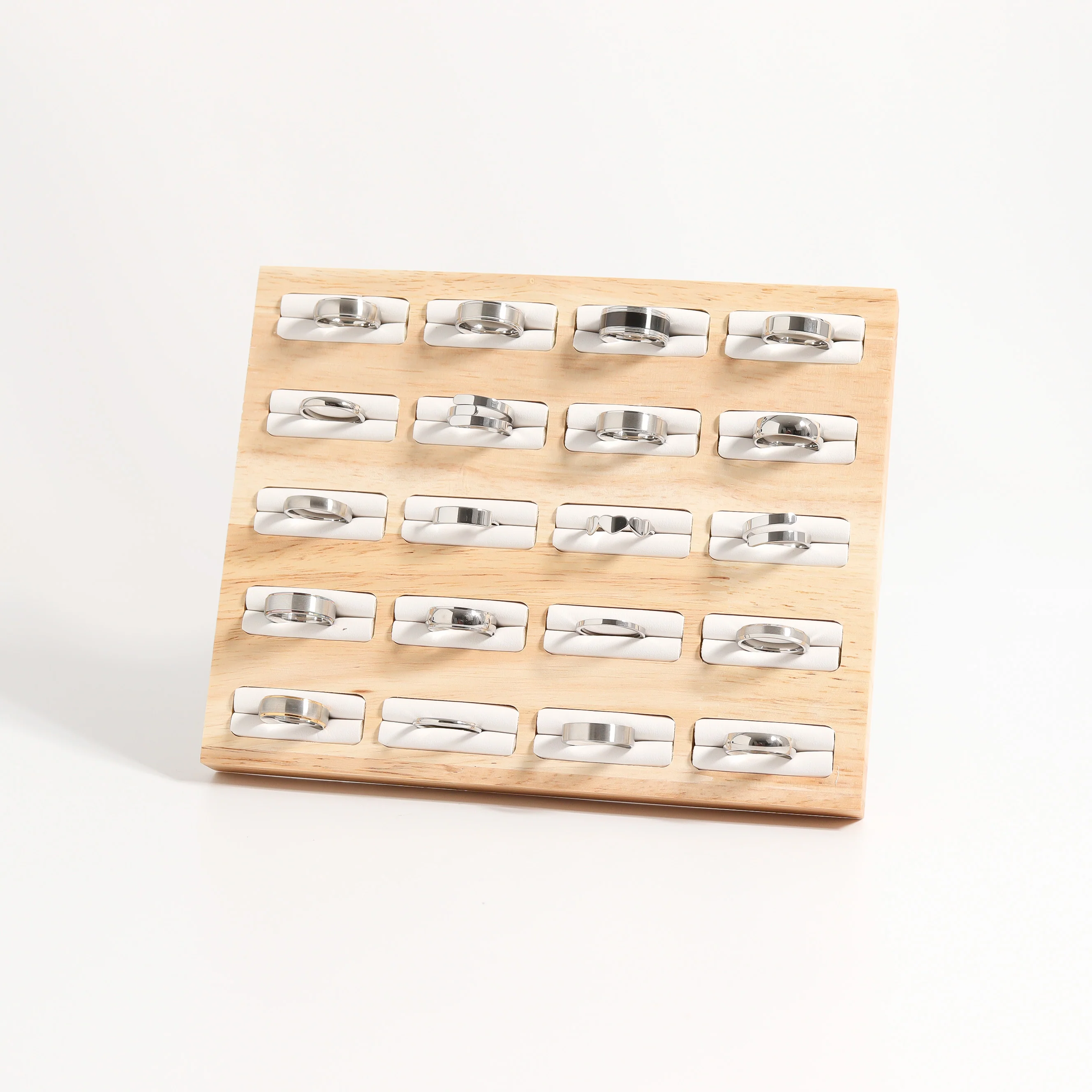 Stainless Steel Polished Beveled Edge Blank Ring / CFR9004 - Image 5