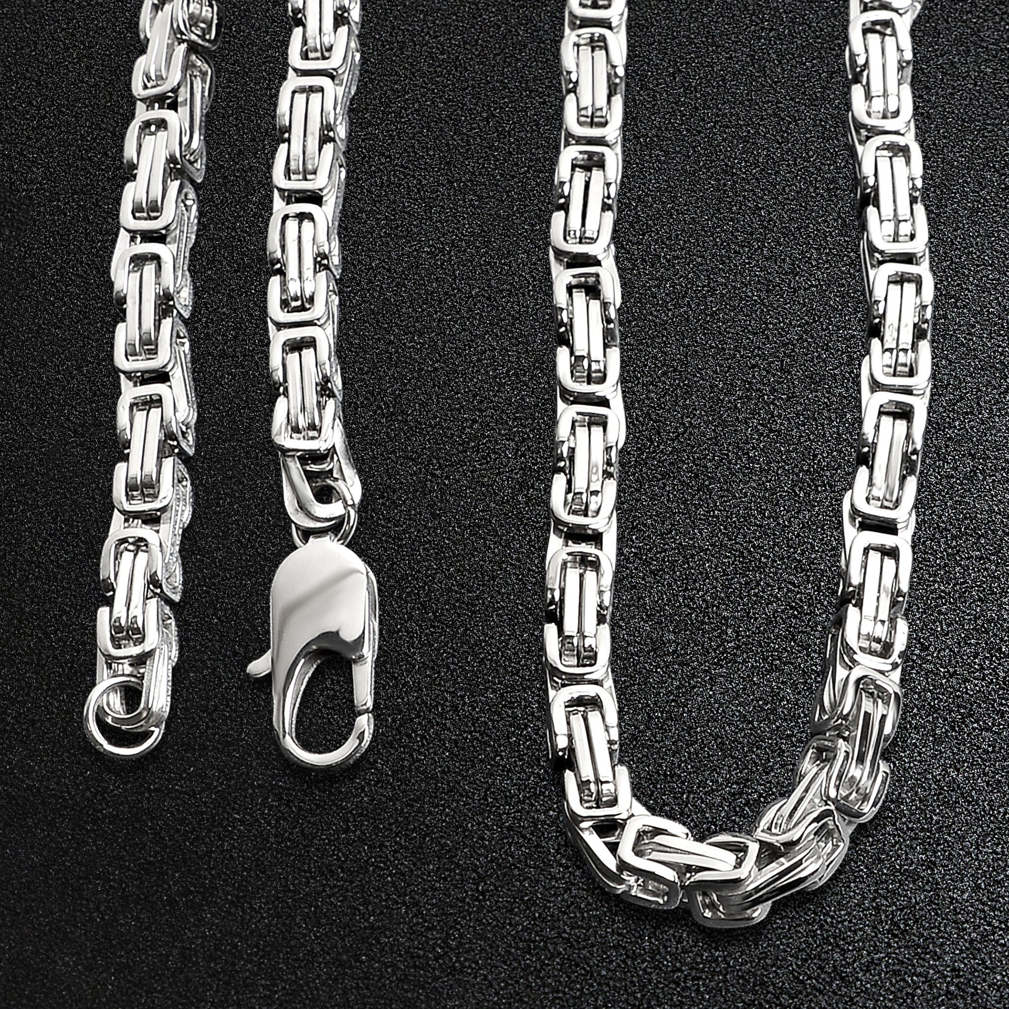 Stainless Steel Byzantine Chain Necklace / CHN8500 - Image 4