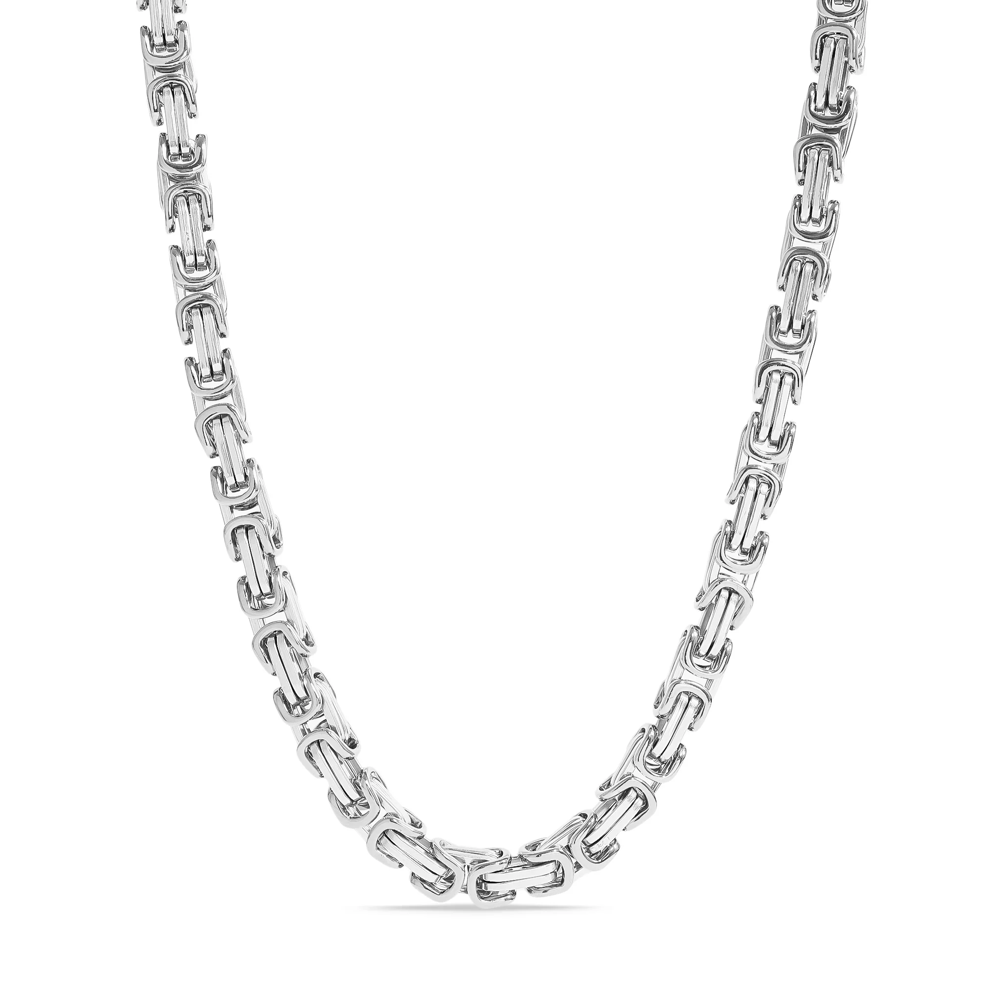 Stainless Steel Byzantine Chain Necklace / CHN8500 - Image 6