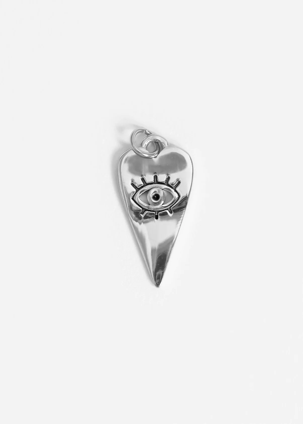 Stainless Steel Evil Eye Heart Charm / PDJ5020 - Image 3
