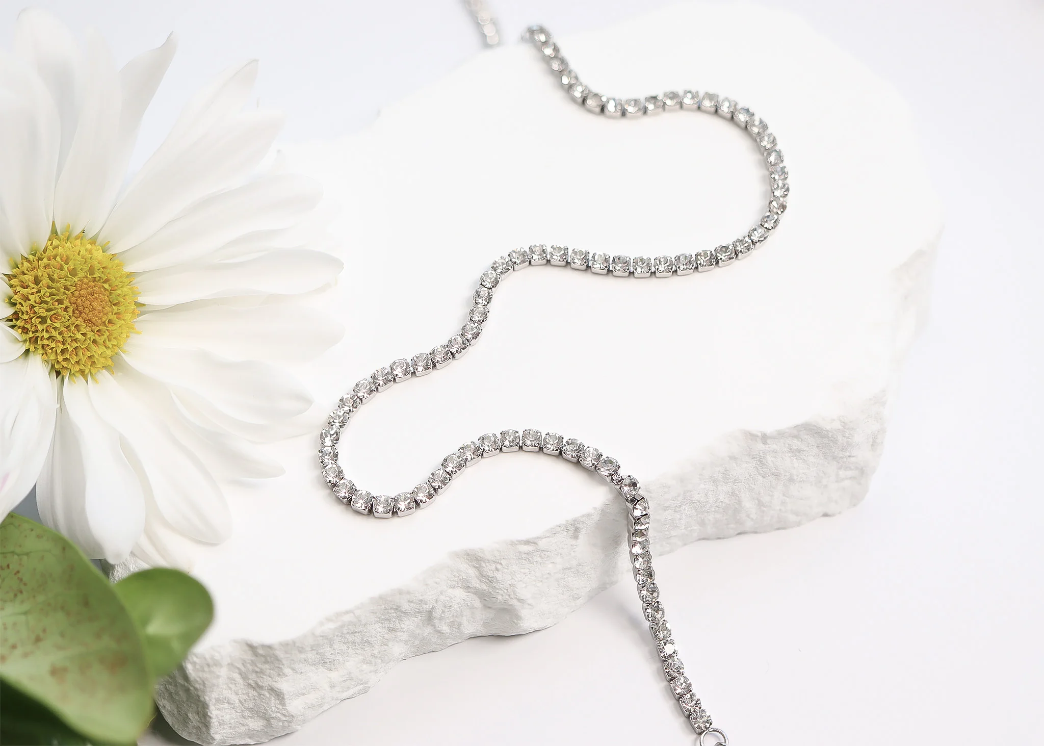 Stainless Steel CZ Tennis Chain Necklace / TNN0001 - Image 3