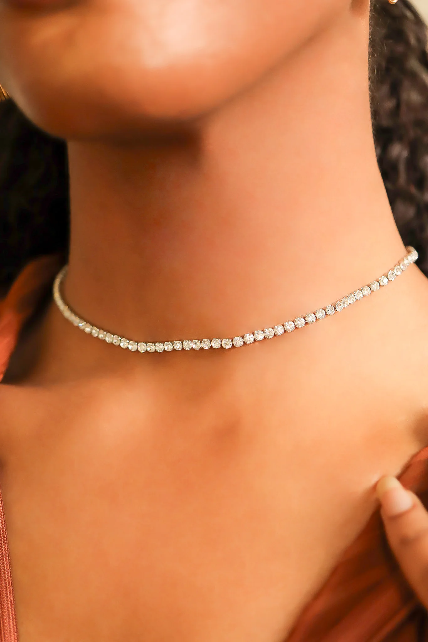 Stainless Steel CZ Tennis Chain Necklace / TNN0001 - Image 5