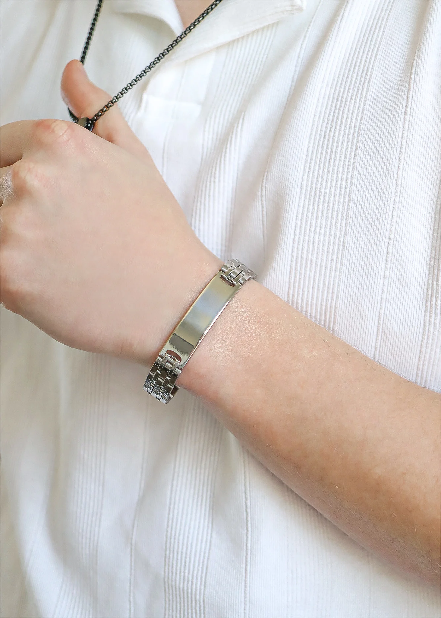 Stainless Steel Engravable ID Bracelet / BRJ2600 - Image 3