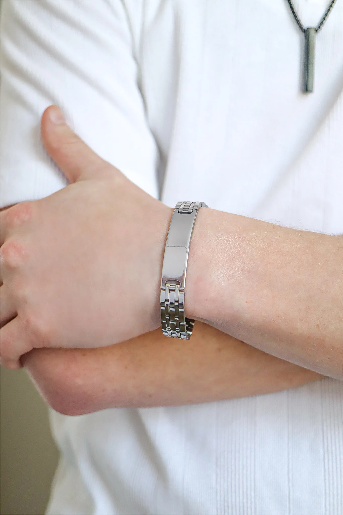 Stainless Steel Engravable ID Bracelet / BRJ2600 - Image 4