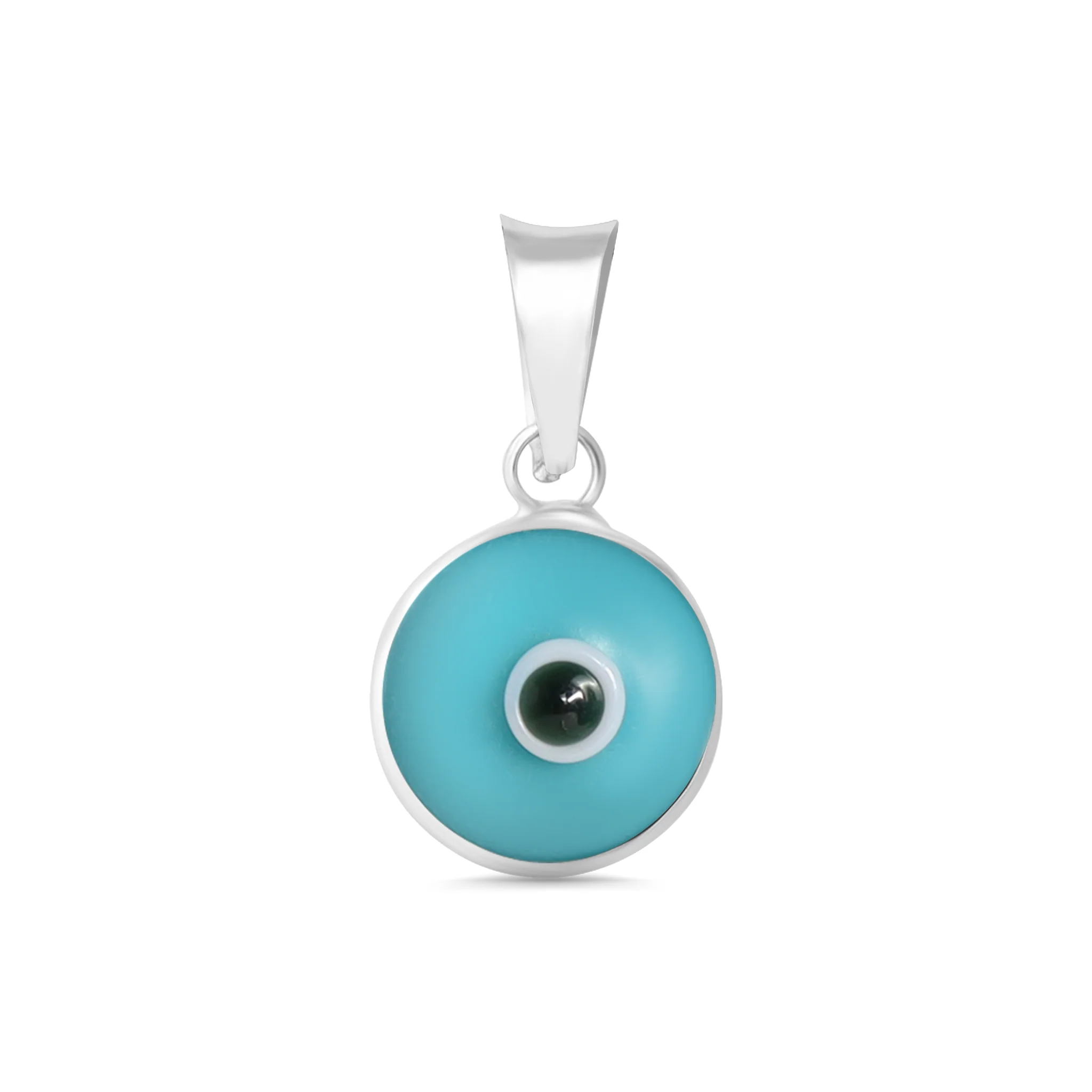 Sterling Silver Colorful Evil Eye Pendant / DIS0021 - Image 4