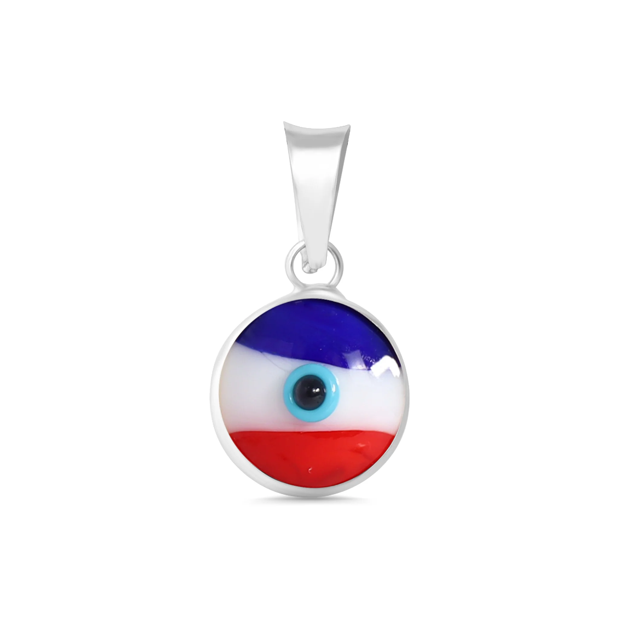 Sterling Silver Colorful Evil Eye Pendant / DIS0021 - Image 6