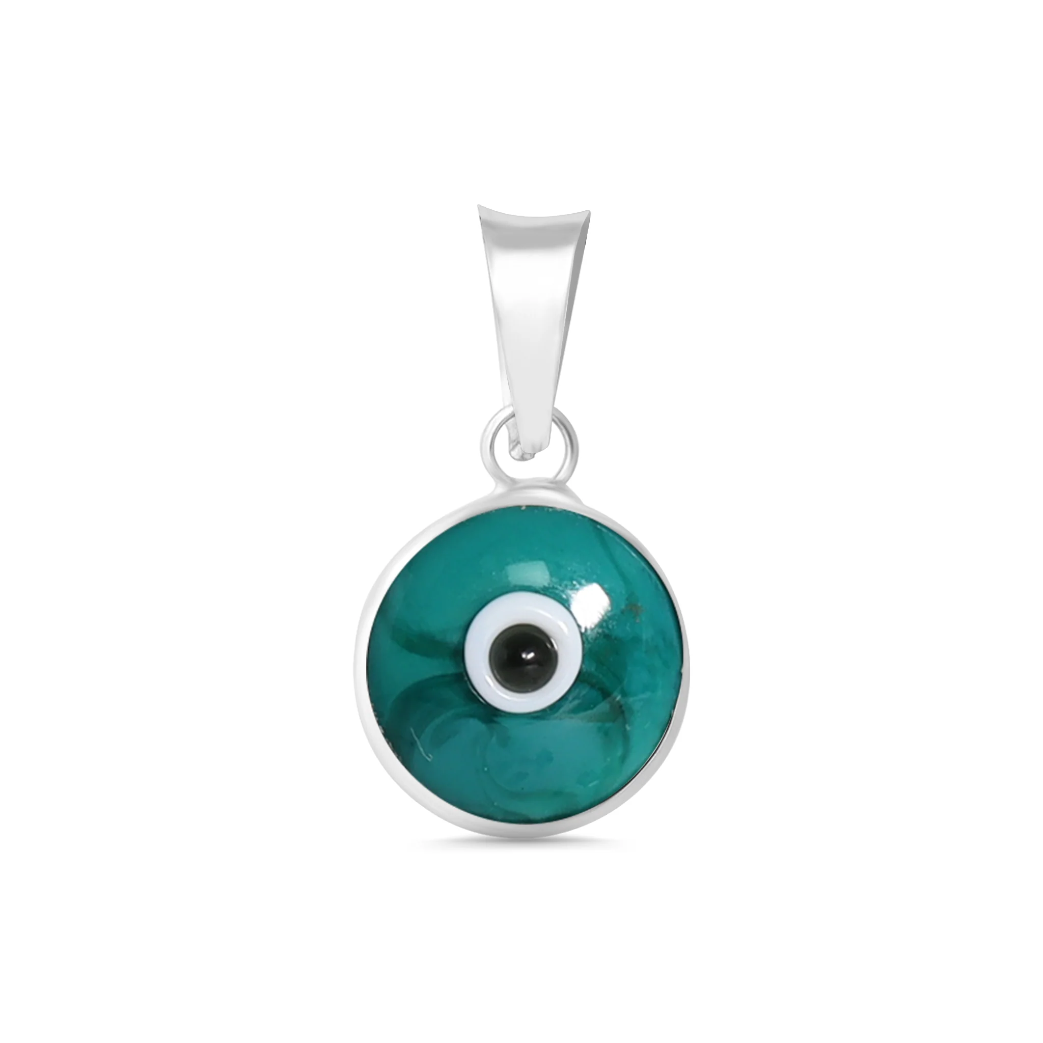 Sterling Silver Colorful Evil Eye Pendant / DIS0021 - Image 7