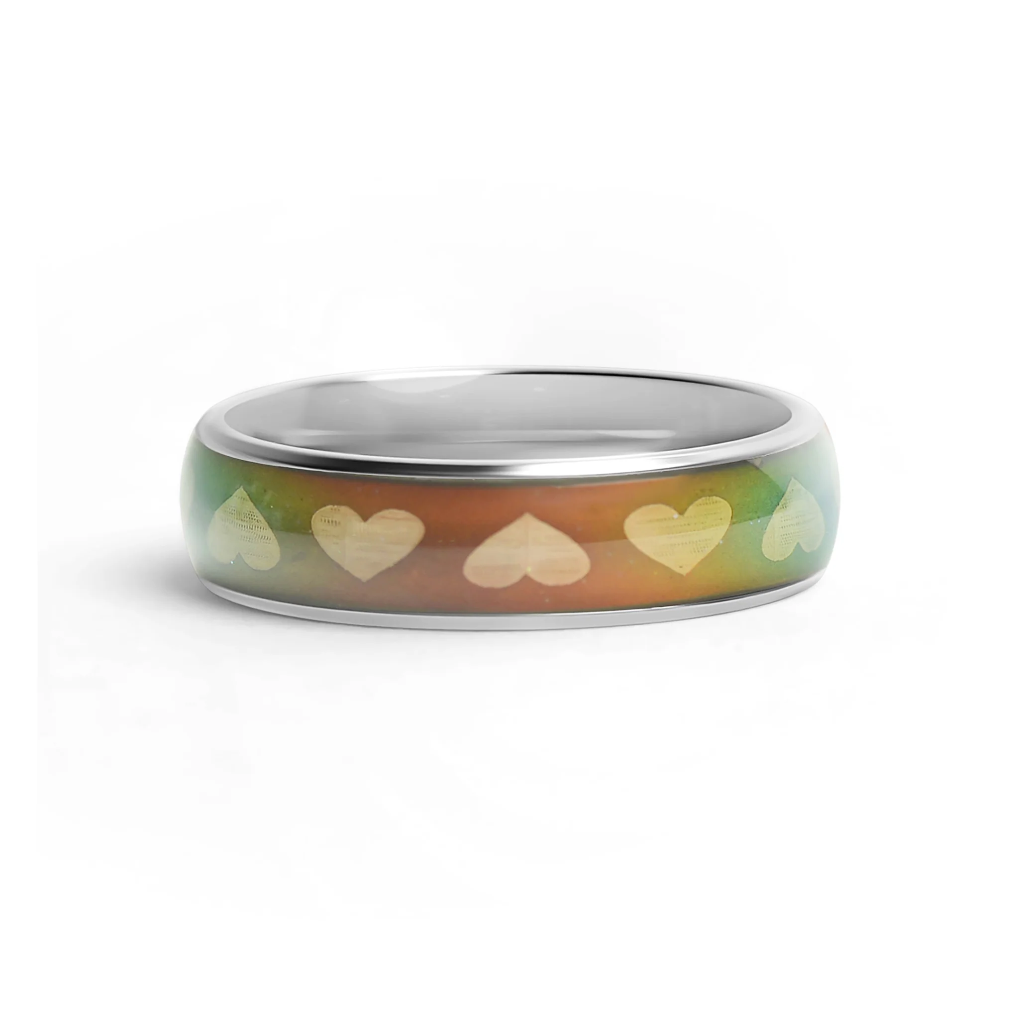 Stainless Steel Mood Band With Hearts Ring / CFR9014 - Image 5