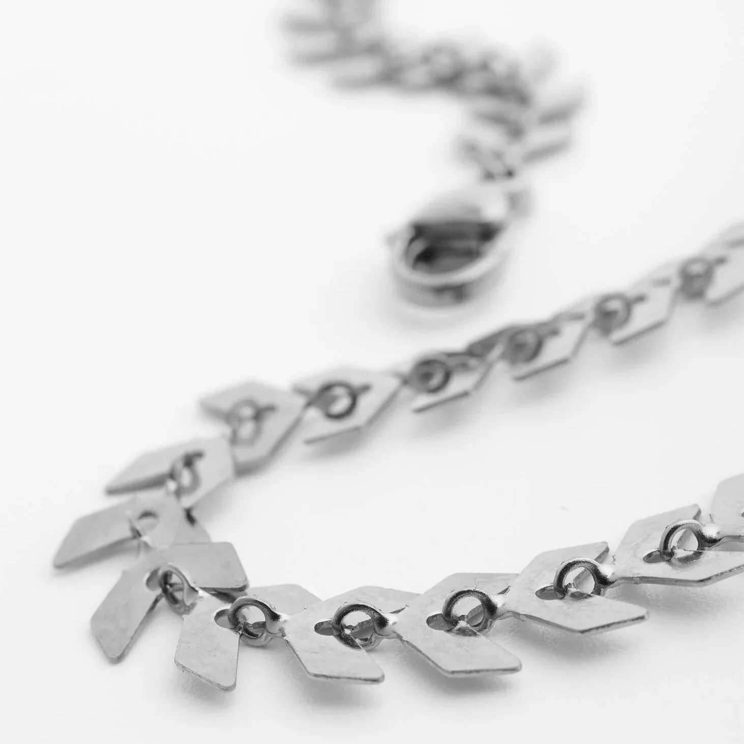 18K Gold PVD Stainless Steel Chevron Bracelet or Anklet / BRJ9099 - Image 10