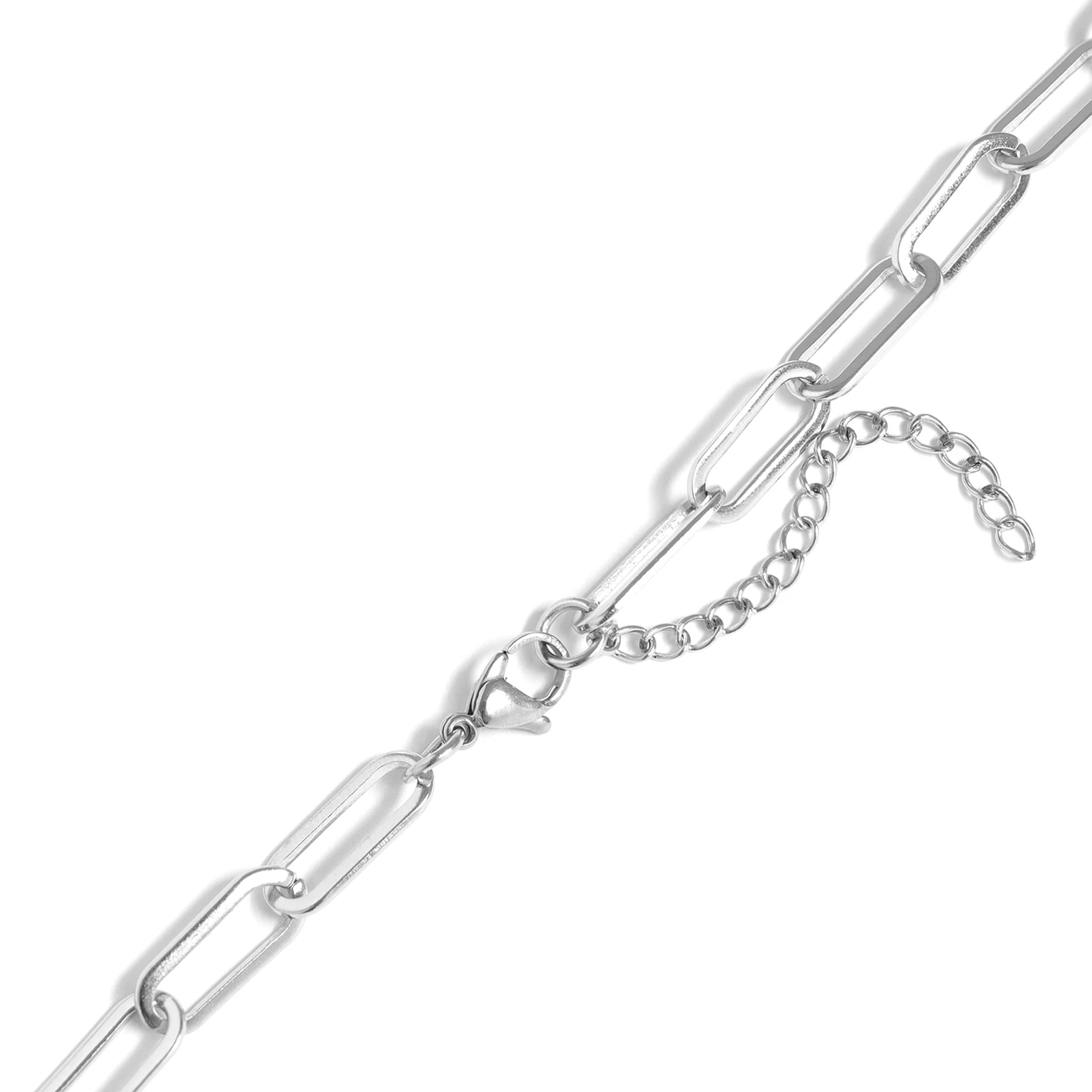 18K Gold PVD Stainless Steel Engravable Paperclip Blank Bar Necklace / SBB0275 - Image 7