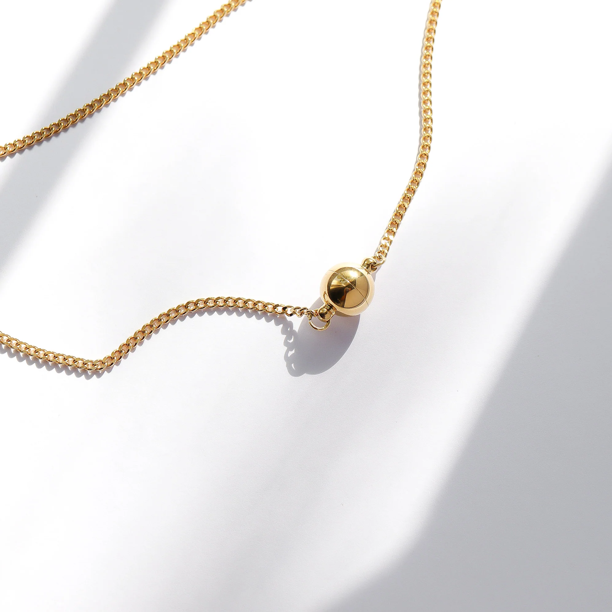 18K Gold PVD Stainless Steel Round Magnetic Clasp / SBB0329 - Image 7