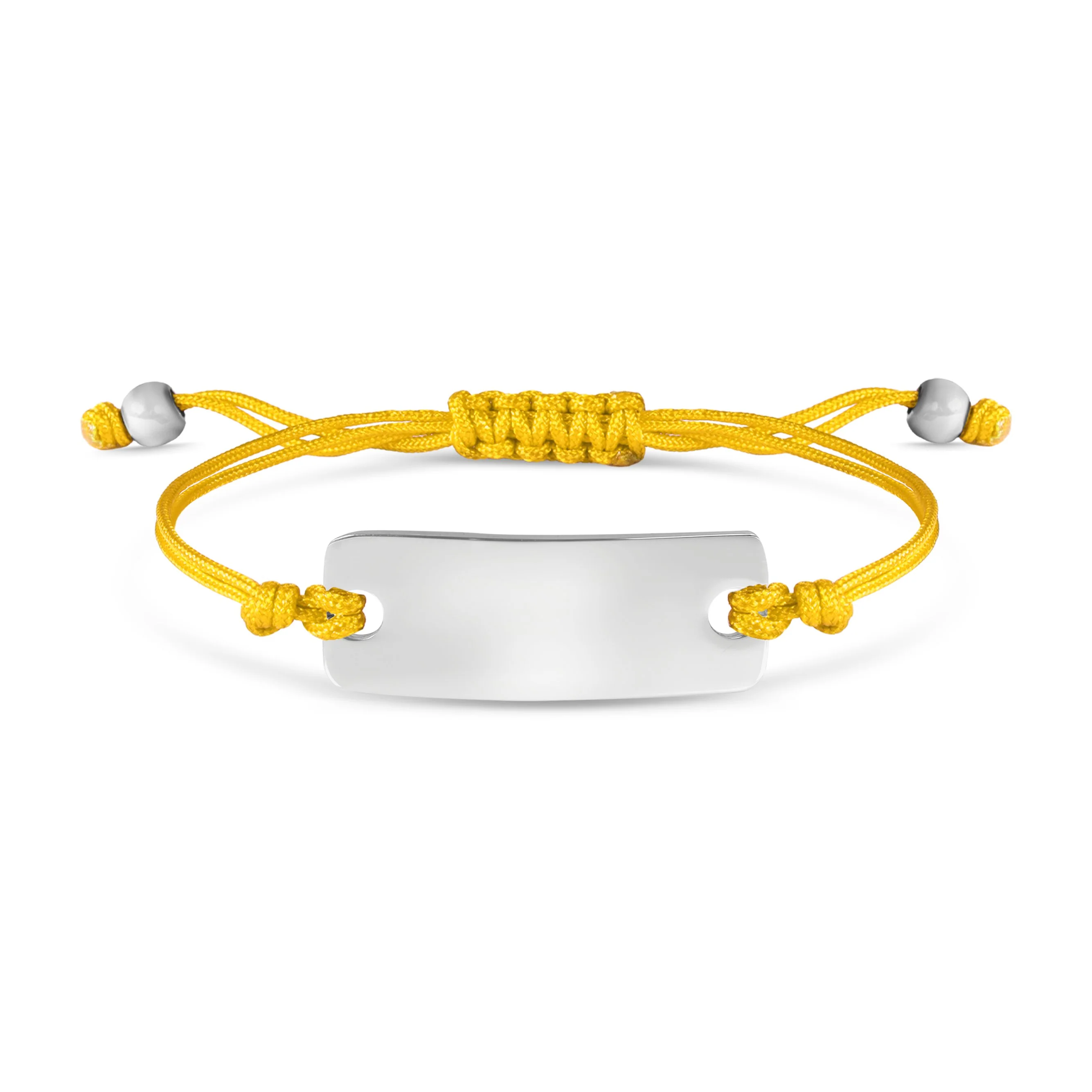 Engravable Rectangle ID Friendship Curved Bar Bracelet / RB0001 - Image 11