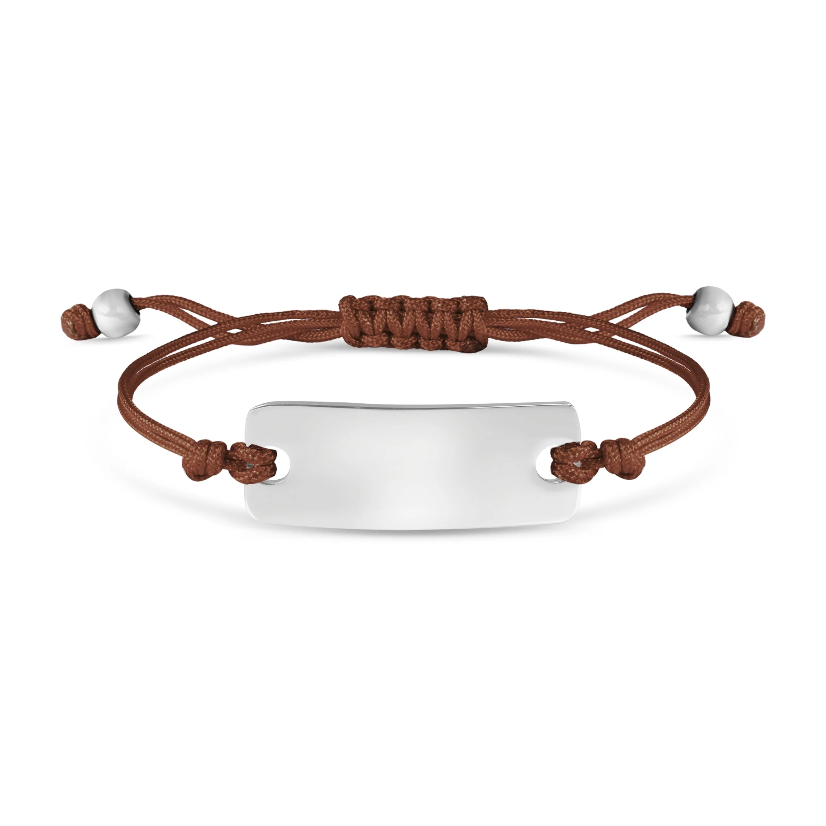 Engravable Rectangle ID Friendship Curved Bar Bracelet / RB0001 - Image 5