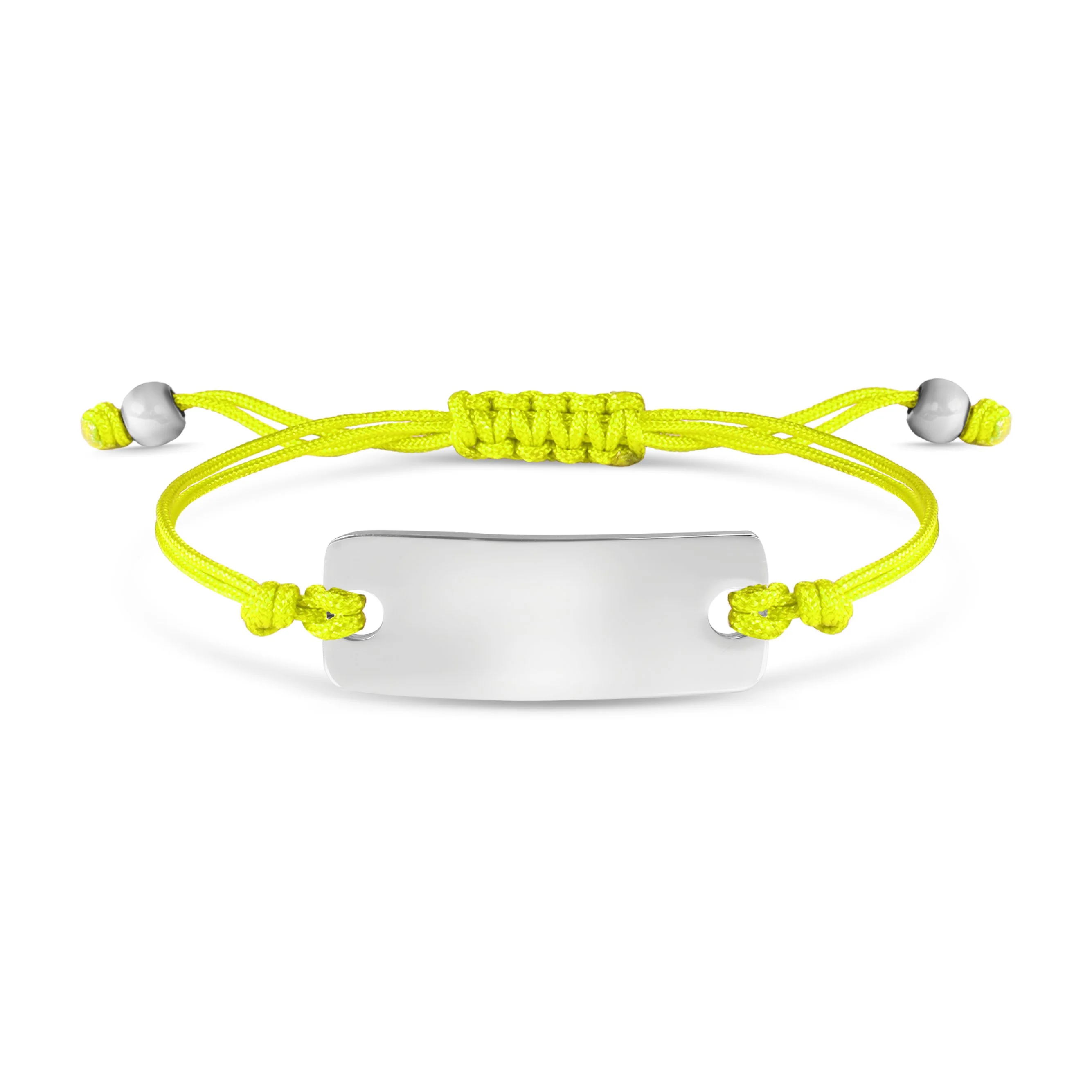 Engravable Rectangle ID Friendship Curved Bar Bracelet / RB0001 - Image 6