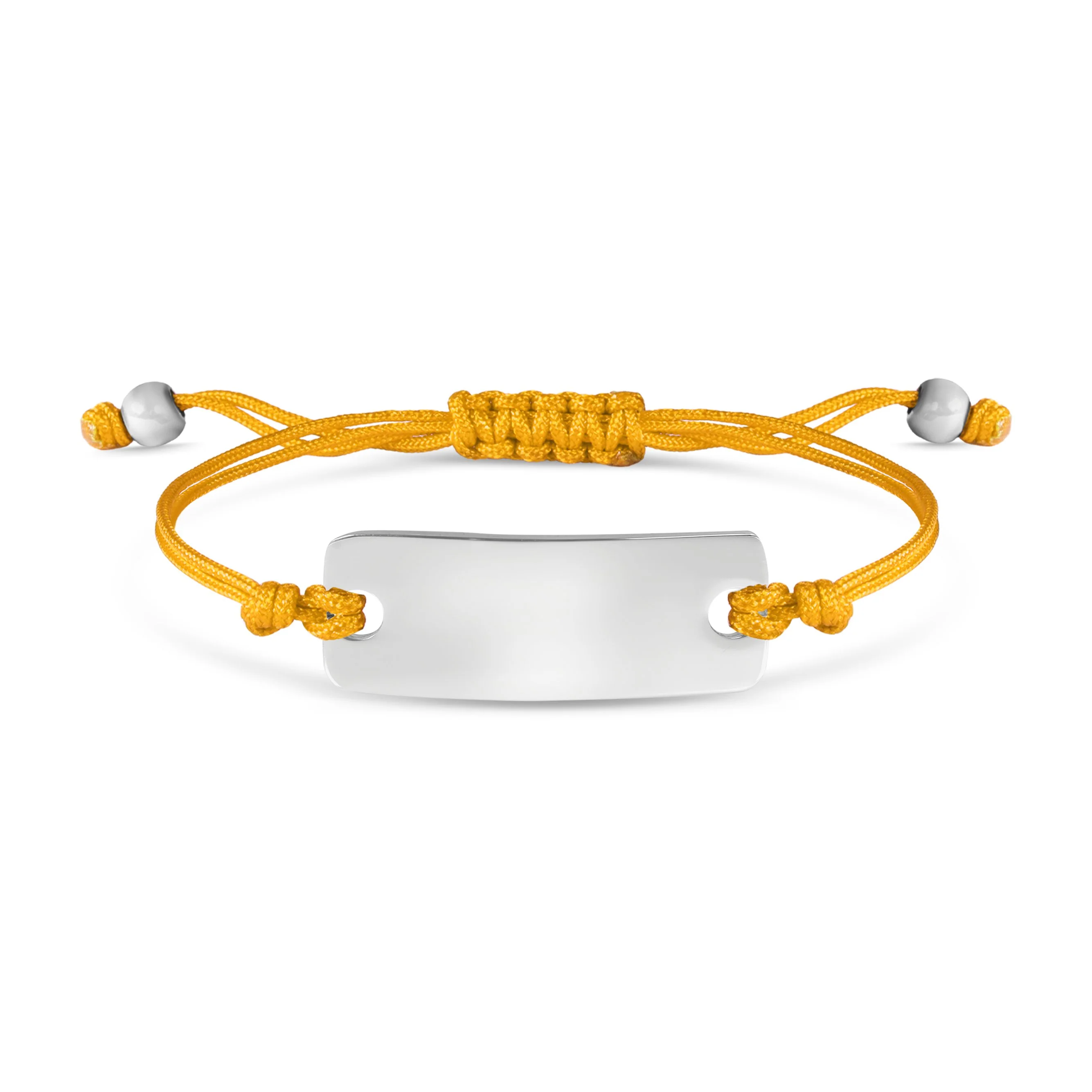 Engravable Rectangle ID Friendship Curved Bar Bracelet / RB0001 - Image 7