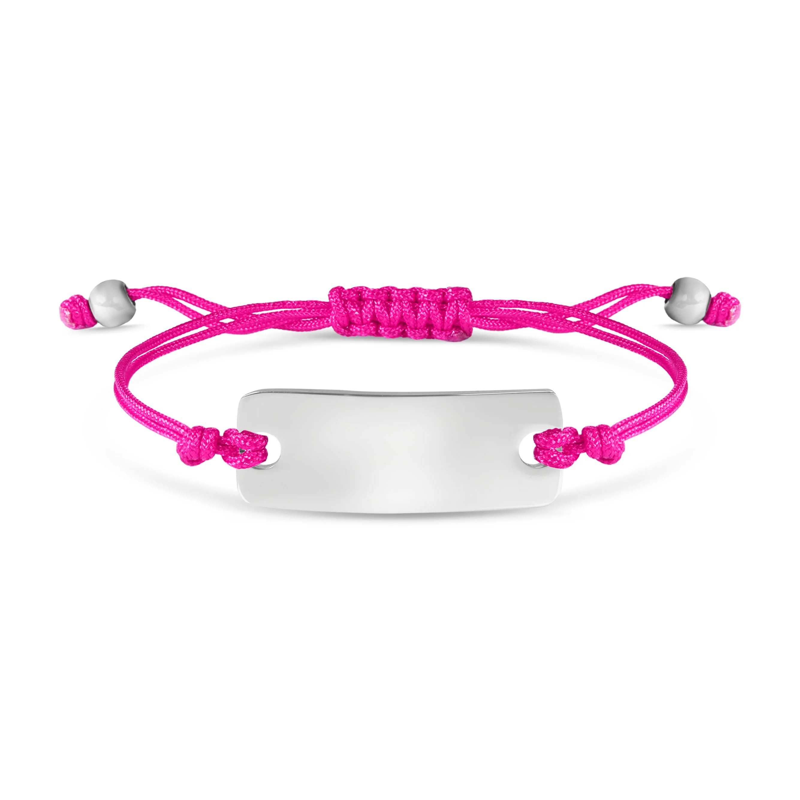 Engravable Rectangle ID Friendship Curved Bar Bracelet / RB0001 - Image 8