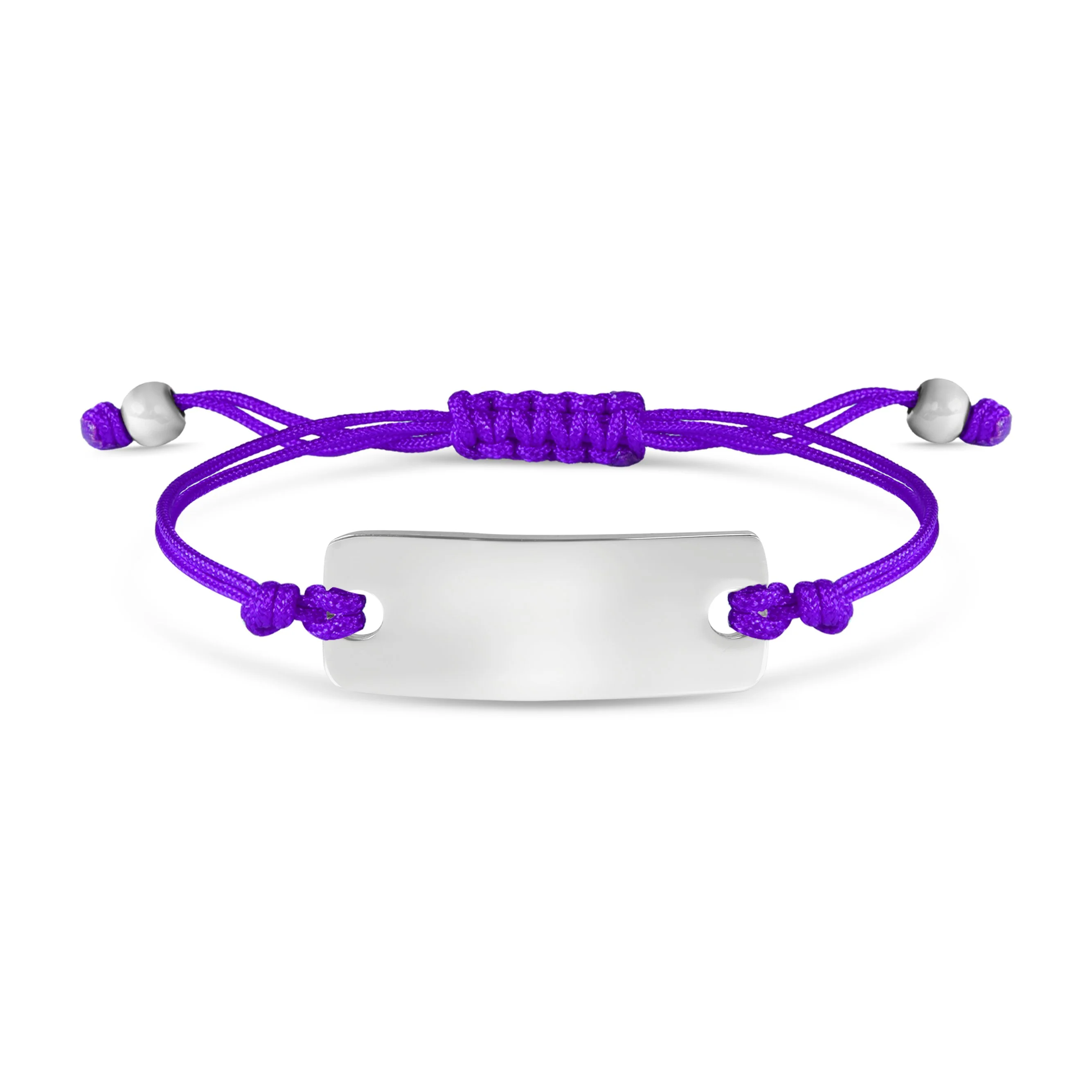 Engravable Rectangle ID Friendship Curved Bar Bracelet / RB0001 - Image 9