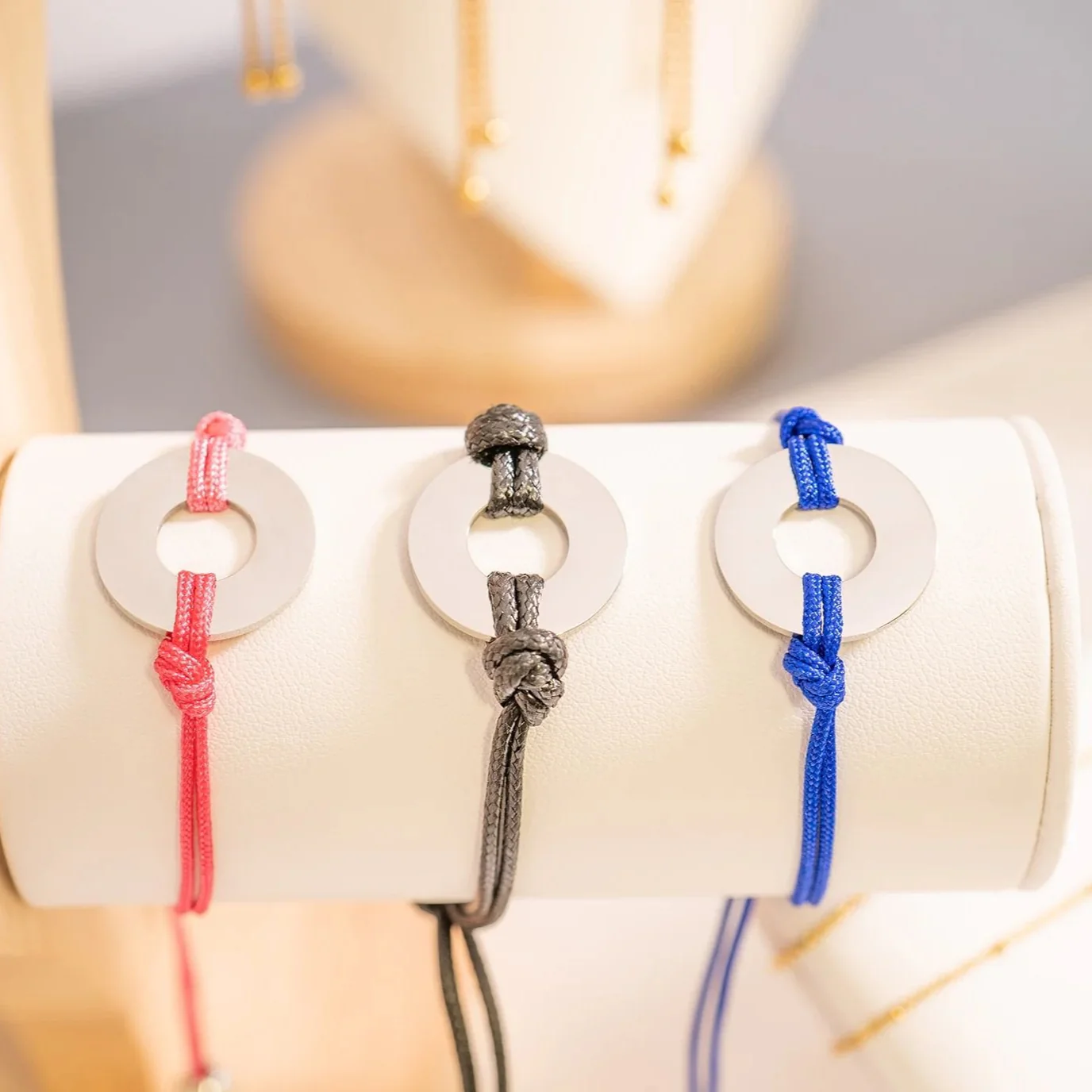 Stainless Steel Engravable Washer Friendship Bracelet / WB0001 - Image 4