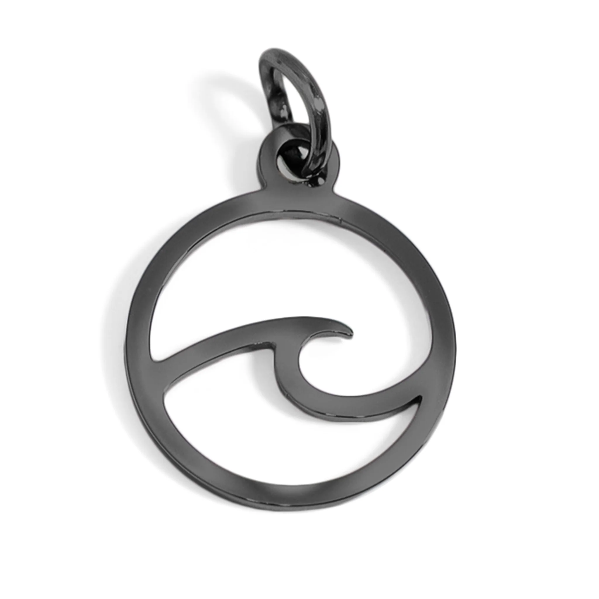 18K Gold PVD Stainless Steel Wave Charm / PDJ5043 - Image 13