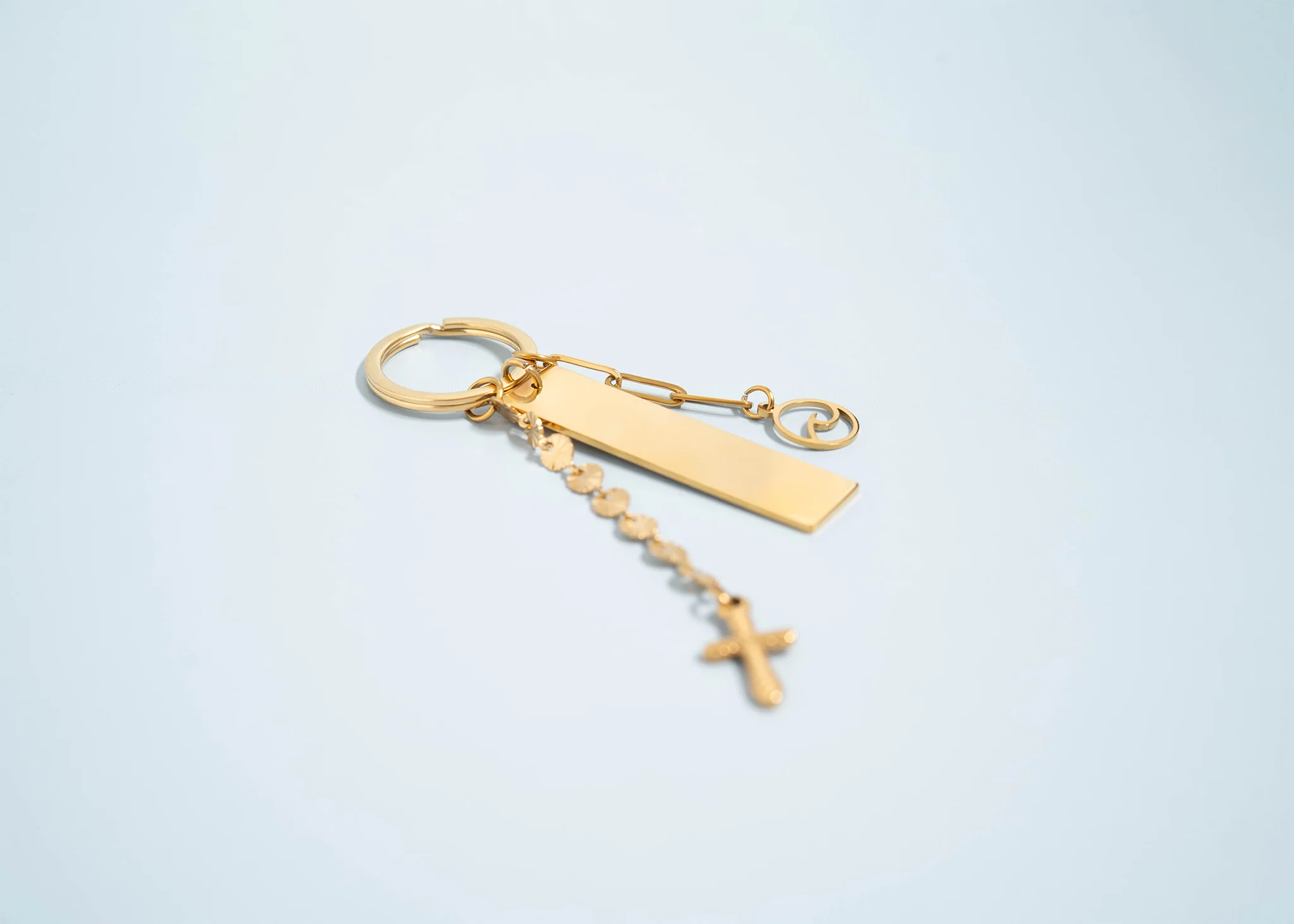 18K Gold PVD Stainless Steel Wave Charm / PDJ5043 - Image 9